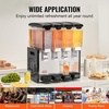 image:imageVEVOR Commercial Beverage Dispenser 4 Tanks 10 L  106 QT Per Tank Juice Dispenser 430W Stainless Steel Ice Tea Drink Machine with 45F54F Cooling Temperature for Cold Drink Restaurant Bar Party