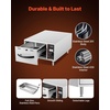 image:imageVEVOR Commercial Electric Drawer Warmer2 FullSize Pan Stainless Steel Food WarmerFreestanding Standard Warming Drawer Cabinet85F185F Wide Temperature Rangefor Restaurant Hotel Buffet amp Bakery3150 x 2106 x 1429 in