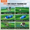 image:imageVEVOR Dog Agility Training Equipment Dog Agility Course Backyard Set with Adjustable High Hurdles6 Weave PolesTunnelJump RingPause BoxWhistleFoldable BowlStorage Bag Puppy Obstacle Course Kit13 Pcs Set