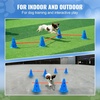 image:imageVEVOR Dog Agility Training Equipment Dog Agility Course Backyard Set with Adjustable High Hurdles6 Weave PolesTunnelJump RingPause BoxWhistleFoldable BowlStorage Bag Puppy Obstacle Course Kit6 Pcs Cones Kit