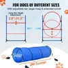 image:imageVEVOR Dog Agility Training Equipment Dog Agility Course Backyard Set with Adjustable High Hurdles6 Weave PolesTunnelJump RingPause BoxWhistleFoldable BowlStorage Bag Puppy Obstacle Course Kit7 Pcs Training Set