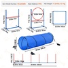 image:imageVEVOR Dog Agility Training Equipment Dog Agility Course Backyard Set with Adjustable High Hurdles6 Weave PolesTunnelJump RingPause BoxWhistleFoldable BowlStorage Bag Puppy Obstacle Course Kit7 Pcs Training Set