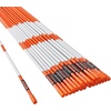 image:imageVEVOR Driveway Markers 50 PCS 48 inch 031 inch Diameter Orange Fiberglass Poles Snow Stakes with Reflective Tape 12 Steel Drill Bit amp Protection Gloves for Parking Lots Walkways Easy Visibility516 Inch