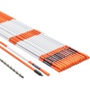 image:imageVEVOR Driveway Markers 50 PCS 48 inch 031 inch Diameter Orange Fiberglass Poles Snow Stakes with Reflective Tape 12 Steel Drill Bit amp Protection Gloves for Parking Lots Walkways Easy Visibility516 Inch