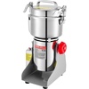 image:imageVEVOR Electric Grain Mill Grinder 3400W 2500G Spice Corn Dry Grinding Machine 32000RPM High Speed Stainless Steel Pulverizer Powder Machine for Dried Grain Coffee Bean Spice Nut 270 Swing TypeSilver