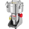 image:imageVEVOR Electric Grain Mill Grinder 3400W 2500G Spice Corn Dry Grinding Machine 32000RPM High Speed Stainless Steel Pulverizer Powder Machine for Dried Grain Coffee Bean Spice Nut 270 Swing TypeSilver