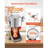 image:imageVEVOR Electric Grain Mill Grinder 3400W 2500G Spice Corn Dry Grinding Machine 32000RPM High Speed Stainless Steel Pulverizer Powder Machine for Dried Grain Coffee Bean Spice Nut 270 Swing TypeSilver