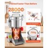 image:imageVEVOR Electric Grain Mill Grinder 3400W 2500G Spice Corn Dry Grinding Machine 32000RPM High Speed Stainless Steel Pulverizer Powder Machine for Dried Grain Coffee Bean Spice Nut 270 Swing TypeSilver