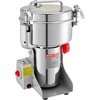 image:imageVEVOR Electric Grain Mill Grinder 3400W 2500G Spice Corn Dry Grinding Machine 32000RPM High Speed Stainless Steel Pulverizer Powder Machine for Dried Grain Coffee Bean Spice Nut 270 Swing TypeSilver