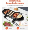 image:imageVEVOR Hot Pot with Grill 1800W 2in1 Electric Smokeless Grill and Hot Pot Korean BBQ Shabu Shabu Hotpot with Separate Dual Temperature Control Nonstick Pan for 28 People Family Dining2200W 2in1