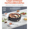 image:imageVEVOR Hot Pot with Grill 1800W 2in1 Electric Smokeless Grill and Hot Pot Korean BBQ Shabu Shabu Hotpot with Separate Dual Temperature Control Nonstick Pan for 28 People Family Dining1800W 2in1