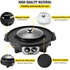 image:imageVEVOR Hot Pot with Grill 1800W 2in1 Electric Smokeless Grill and Hot Pot Korean BBQ Shabu Shabu Hotpot with Separate Dual Temperature Control Nonstick Pan for 28 People Family Dining1000WHot Pot1200WBBQ Grill