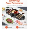 image:imageVEVOR Hot Pot with Grill 1800W 2in1 Electric Smokeless Grill and Hot Pot Korean BBQ Shabu Shabu Hotpot with Separate Dual Temperature Control Nonstick Pan for 28 People Family Dining2300W 2in1
