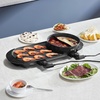 image:imageVEVOR Hot Pot with Grill 1800W 2in1 Electric Smokeless Grill and Hot Pot Korean BBQ Shabu Shabu Hotpot with Separate Dual Temperature Control Nonstick Pan for 28 People Family Dining2200W 2in1