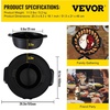 image:imageVEVOR Hot Pot with Grill 1800W 2in1 Electric Smokeless Grill and Hot Pot Korean BBQ Shabu Shabu Hotpot with Separate Dual Temperature Control Nonstick Pan for 28 People Family Dining1000WHot Pot1200WBBQ Grill