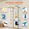 image:imageVEVOR Indoor Jungle Gym for Toddlers 7in1 Climbing Playset with Carbon Steel Swedish Ladder Wall Ladder PullUp Bar Rope Ladder and Gymnastic Rings Supports 220 lbs Multicolor5in1