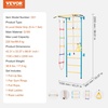 image:imageVEVOR Indoor Jungle Gym for Toddlers 7in1 Climbing Playset with Carbon Steel Swedish Ladder Wall Ladder PullUp Bar Rope Ladder and Gymnastic Rings Supports 220 lbs Multicolor5in1