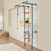 image:imageVEVOR Indoor Jungle Gym for Toddlers 7in1 Climbing Playset with Carbon Steel Swedish Ladder Wall Ladder PullUp Bar Rope Ladder and Gymnastic Rings Supports 220 lbs Multicolor5in1