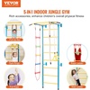 image:imageVEVOR Indoor Jungle Gym for Toddlers 7in1 Climbing Playset with Carbon Steel Swedish Ladder Wall Ladder PullUp Bar Rope Ladder and Gymnastic Rings Supports 220 lbs Multicolor5in1