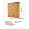 image:imageVEVOR Outdoor Storage Shed 3386 x 374 Wood amp Metal Garden Tool Shed with Lockable Doors amp Sloped Roof Waterproof Outside Storage Cabinet with Shelf amp Floor for Backyard Patio Lawn BlackBrown50Lx 17Wx 64H  Standard