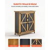 image:imageVEVOR Outdoor Storage Shed 3386 x 374 Wood amp Metal Garden Tool Shed with Lockable Doors amp Sloped Roof Waterproof Outside Storage Cabinet with Shelf amp Floor for Backyard Patio Lawn BlackBrown32Lx 13Wx 40H  Standard