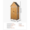 image:imageVEVOR Outdoor Storage Shed 3386 x 374 Wood amp Metal Garden Tool Shed with Lockable Doors amp Sloped Roof Waterproof Outside Storage Cabinet with Shelf amp Floor for Backyard Patio Lawn BlackBrown30Lx 17Wx 67H  SlopedRoof