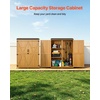 image:imageVEVOR Outdoor Storage Shed 3386 x 374 Wood amp Metal Garden Tool Shed with Lockable Doors amp Sloped Roof Waterproof Outside Storage Cabinet with Shelf amp Floor for Backyard Patio Lawn BlackBrown50Lx 17Wx 64H  Standard