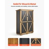 image:imageVEVOR Outdoor Storage Shed 3386 x 374 Wood amp Metal Garden Tool Shed with Lockable Doors amp Sloped Roof Waterproof Outside Storage Cabinet with Shelf amp Floor for Backyard Patio Lawn BlackBrown46Lx 18Wx 68H  Standard