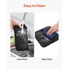 image:imageVEVOR Pot Holders Heat Resistant to 500F with Ribbed Soft AntiSlip Silicone Strips 100 Cotton 906 x 898 inch Hot Pads with 2 NoMarks Hooks Washable Pot Trivets for Kitchen amp Barbeque 2 PackBlack