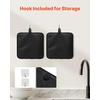 image:imageVEVOR Pot Holders Heat Resistant to 500F with Ribbed Soft AntiSlip Silicone Strips 100 Cotton 906 x 898 inch Hot Pads with 2 NoMarks Hooks Washable Pot Trivets for Kitchen amp Barbeque 2 PackBlack