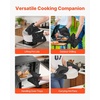 image:imageVEVOR Pot Holders Heat Resistant to 500F with Ribbed Soft AntiSlip Silicone Strips 100 Cotton 906 x 898 inch Hot Pads with 2 NoMarks Hooks Washable Pot Trivets for Kitchen amp Barbeque 2 PackBlack