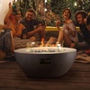 image:imageVEVOR Propane Fire Pit Outdoor Concrete Gas Fire Pit 39 in Tabletop with Lava Rocks LidRain CoverAdjust Flame Height Camping Firepit for Heating Lighting 50000 BTU