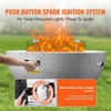 image:imageVEVOR Propane Fire Pit Outdoor Concrete Gas Fire Pit 39 in Tabletop with Lava Rocks LidRain CoverAdjust Flame Height Camping Firepit for Heating Lighting 50000 BTU