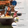 image:imageVEVOR Propane Fire Pit Outdoor Concrete Gas Fire Pit 39 in Tabletop with Lava Rocks LidRain CoverAdjust Flame Height Camping Firepit for Heating Lighting 50000 BTU