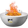 image:imageVEVOR Propane Fire Pit Outdoor Concrete Gas Fire Pit 39 in Tabletop with Lava Rocks LidRain CoverAdjust Flame Height Camping Firepit for Heating Lighting 50000 BTU