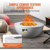 image:imageVEVOR Propane Fire Pit Outdoor Concrete Gas Fire Pit 39 in Tabletop with Lava Rocks LidRain CoverAdjust Flame Height Camping Firepit for Heating Lighting 50000 BTU