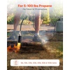 image:imageVEVOR Propane Torch Weed Burner High Output 1800000 BTU with 10 ft Hose Heavy Duty Blow Torch with Adjustable Flame amp Turbo Trigger Push Button Auto Igniter Flamethrower for Garden Ice Snow Road27in