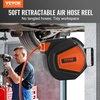 image:imageVEVOR Retractable Hose Reel 100 ft x 12 inch Garden Water Hose Reel with 9Pattern Nozzle amp Retractable Air Hose Reel 38 IN x 50 FT Hybrid Air Hose Max 300PSI