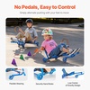 image:imageVEVOR Rideon Scooter 132 lbs Load Capacity Swing SidetoSide for Amazing Ride Powered by ZigZag Motion Drifts on Any Hard Surface Ages 4 BlueBlue