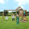 image:imageVEVOR Swing Sets for Backyard with 1 Saucer Swing Seat 2 Belt Swing Seats 600lbs Load Capacity Swing Set Heavy Duty AFrame Metal Swing Stand and Adjustable Rope Swingset Outdoor for Kids9 in 1