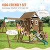 image:imageVEVOR Swing Sets for Backyard with 1 Saucer Swing Seat 2 Belt Swing Seats 600lbs Load Capacity Swing Set Heavy Duty AFrame Metal Swing Stand and Adjustable Rope Swingset Outdoor for Kids10 in 1