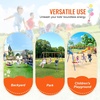 image:imageVEVOR Swing Sets for Backyard with 1 Saucer Swing Seat 2 Belt Swing Seats 600lbs Load Capacity Swing Set Heavy Duty AFrame Metal Swing Stand and Adjustable Rope Swingset Outdoor for KidsSaucer  2 Belt