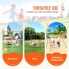 image:imageVEVOR Swing Sets for Backyard with 1 Saucer Swing Seat 2 Belt Swing Seats 600lbs Load Capacity Swing Set Heavy Duty AFrame Metal Swing Stand and Adjustable Rope Swingset Outdoor for KidsSaucer  1 Belt