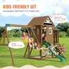 image:imageVEVOR Swing Sets for Backyard with 1 Saucer Swing Seat 2 Belt Swing Seats 600lbs Load Capacity Swing Set Heavy Duty AFrame Metal Swing Stand and Adjustable Rope Swingset Outdoor for Kids9 in 1