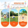 image:imageVEVOR Swing Sets for Backyard with 1 Saucer Swing Seat 2 Belt Swing Seats 600lbs Load Capacity Swing Set Heavy Duty AFrame Metal Swing Stand and Adjustable Rope Swingset Outdoor for KidsPlastic Seat with 4 Sandbags