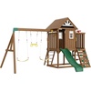 image:imageVEVOR Swing Sets for Backyard with 1 Saucer Swing Seat 2 Belt Swing Seats 600lbs Load Capacity Swing Set Heavy Duty AFrame Metal Swing Stand and Adjustable Rope Swingset Outdoor for Kids9 in 1