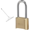 image:imageVEVOR Aluminum Landscape Rake 36 Head Lake Weed Rake amp Master Lock Combination Lock IndoorOutdoor Padlock
