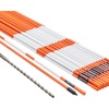 image:imageVEVOR Driveway Markers 50 PCS 48 inch 031 inch Diameter Orange Fiberglass Poles Snow Stakes with Reflective Tape 12 Steel Drill Bit amp Protection Gloves for Parking Lots Walkways Easy Visibility516 Inch