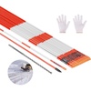 image:imageVEVOR Driveway Markers 50 PCS 48 inch 031 inch Diameter Orange Fiberglass Poles Snow Stakes with Reflective Tape 12 Steel Drill Bit amp Protection Gloves for Parking Lots Walkways Easy Visibility14 Inch