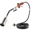 image:imageVEVOR Propane Torch Weed Burner High Output 1800000 BTU with 10 ft Hose Heavy Duty Blow Torch with Adjustable Flame amp Turbo Trigger Push Button Auto Igniter Flamethrower for Garden Ice Snow Road28 x 49 x 24 inch